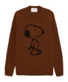 Iceberg Snoopy-motif Wool-alpaca Blend Sweater In Brown