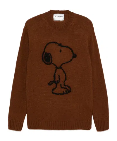 ICEBERG SNOOPY-MOTIF WOOL-ALPACA BLEND SWEATER