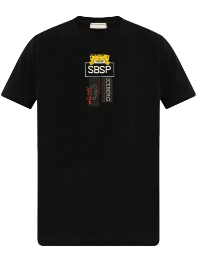 Iceberg Spongebob-print T-shirt In Black