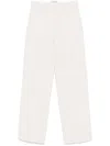 Iceberg Light Beige Tailored Linen Trousers In Neutrals