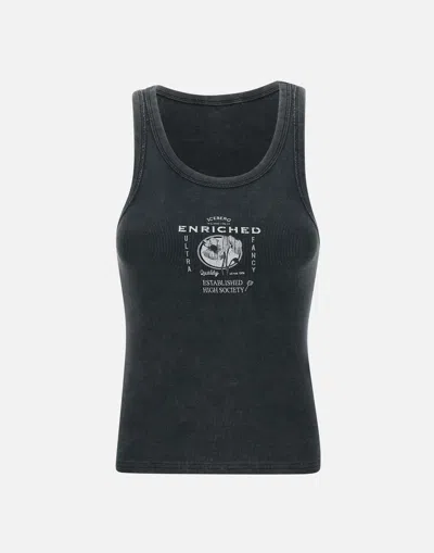 Iceberg Stretch Cotton Black Top For Women