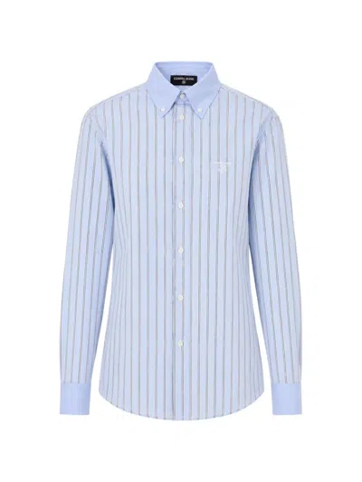 Iceberg Striped Button-down Shirt In Blue