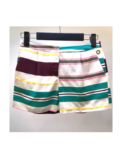 Iceberg Striped Detail Shorts In Multicolor