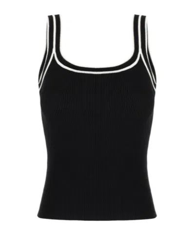 Iceberg Striped Knit Top In Black