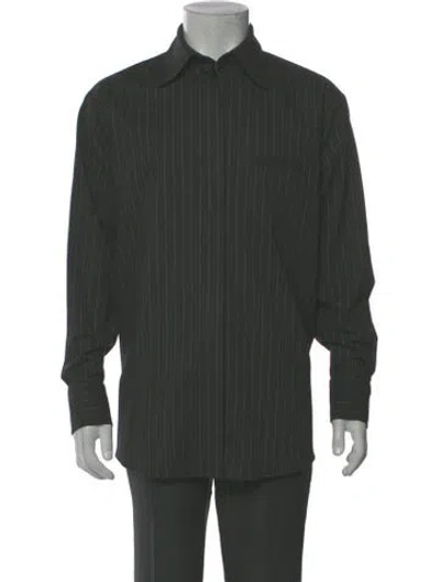 Pre-owned Iceberg Striped Long Sleeve Shirt W/ Tags In Green