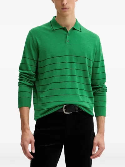 Iceberg Striped Polo-shirt In Green