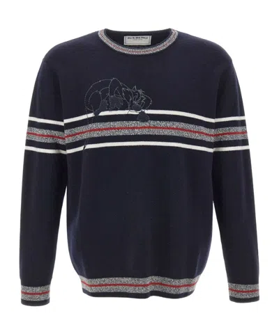 Iceberg Striped Sylvester Knitted Sweater In Blue