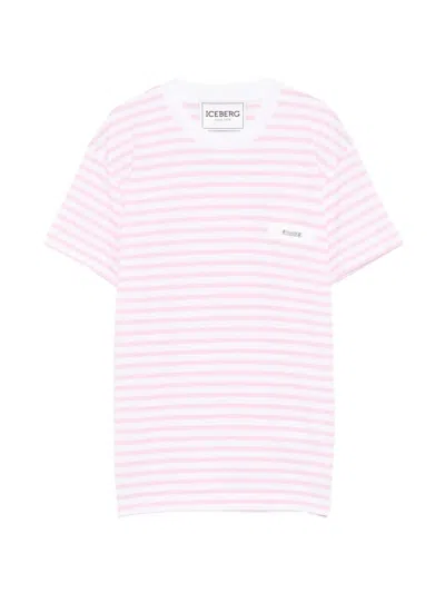 Iceberg Striped T-shirt In Pink