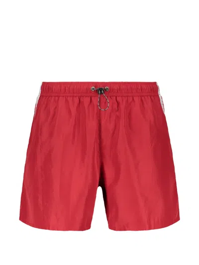 Iceberg Elastic Waist Swimming Shorts In Red