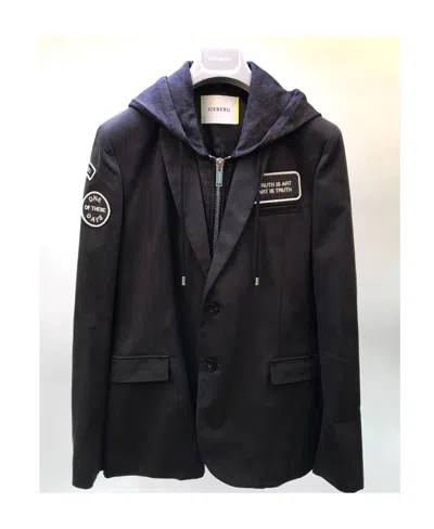 Iceberg Suit-style Casual Jacket In Black