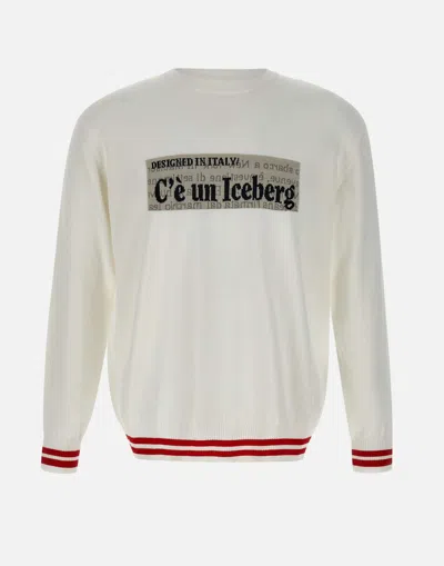 Iceberg Super Soft Cotton Sweater In White