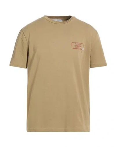 Iceberg T-shirt Jersey Man T-shirt Beige Size Xl Cotton, Elastane In Brown