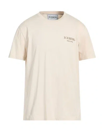 Iceberg T-shirt Jersey Man T-shirt Beige Size Xl Cotton In Neutral