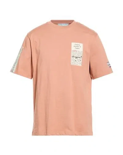 Iceberg T-shirt Jersey Man T-shirt Camel Size L Cotton, Polyester In Pink