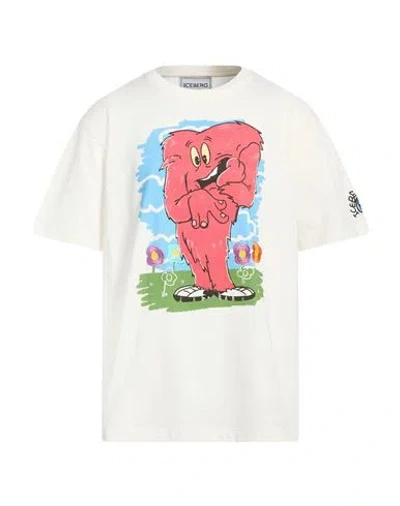 Iceberg T-shirt Jersey Man T-shirt Off White Size Xl Cotton