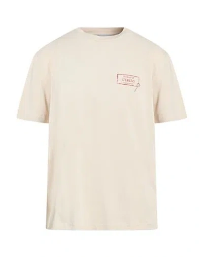 Iceberg T-shirt Jersey Man T-shirt Sand Size Xl Cotton, Elastane In Neutral