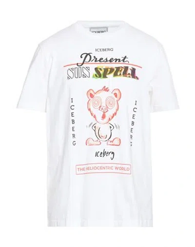 Iceberg T-shirt Jersey Man T-shirt White Size Xl Cotton