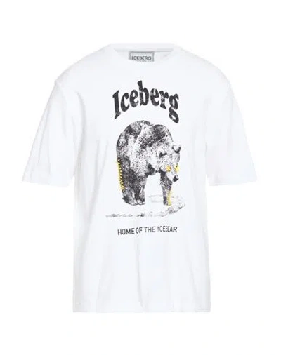 Iceberg T-shirt Jersey Man T-shirt White Size Xl Cotton