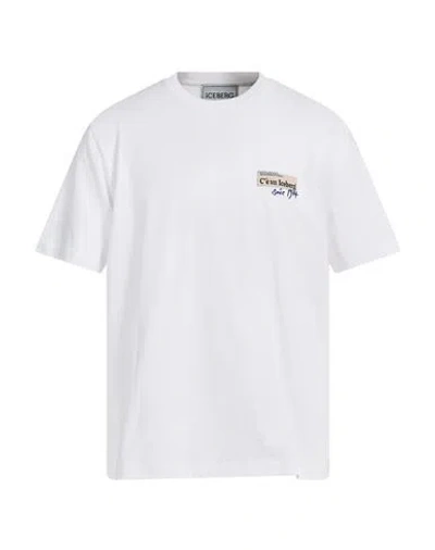 Iceberg T-shirt Jersey Man T-shirt White Size Xl Cotton