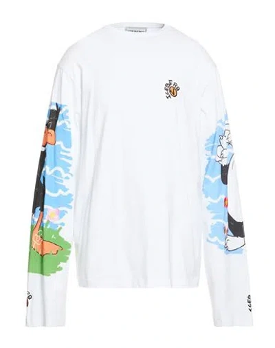 Iceberg T-shirt Jersey Man T-shirt White Size Xl Cotton, Polyester