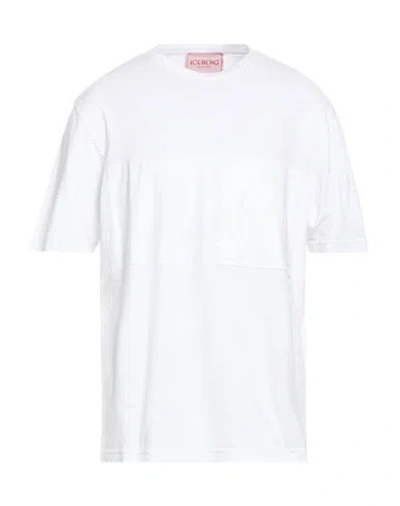 Iceberg T-shirt Jersey Man T-shirt White Size Xl Polyester, Cotton