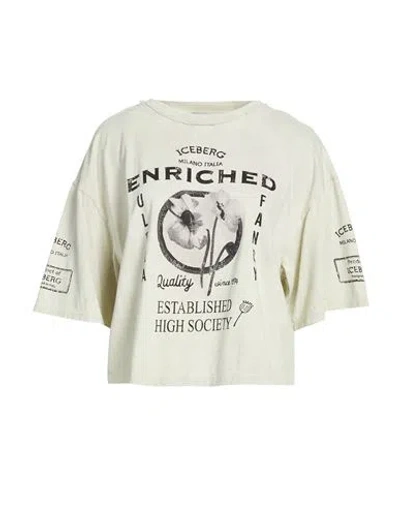 Iceberg T-shirt Jersey Woman T-shirt Sand Size M Cotton In Neutral