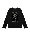 Iceberg T-shirt With Round Neck And Long Sleeves In Black
