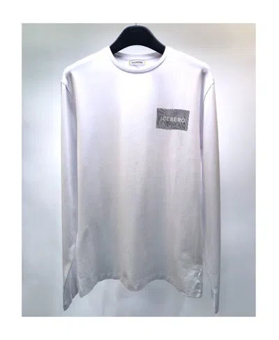 Iceberg T-shirt With Round Neck And Long Sleeves In Gray