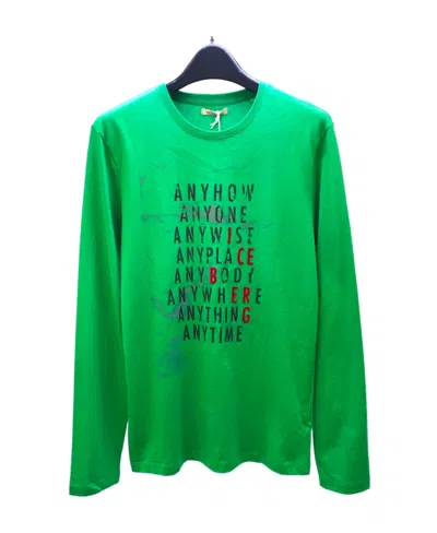 Iceberg T-shirt With Round Neck And Long Sleeves In Green