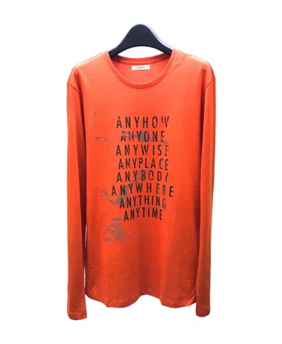 Iceberg T-shirt With Round Neck And Long Sleeves In Orange