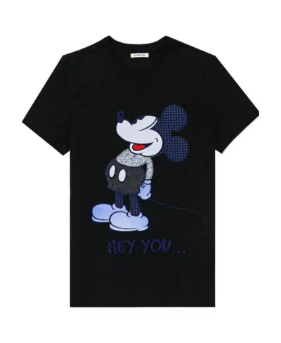 Iceberg T-shirt With Round Neck And Short Sleeves In Black