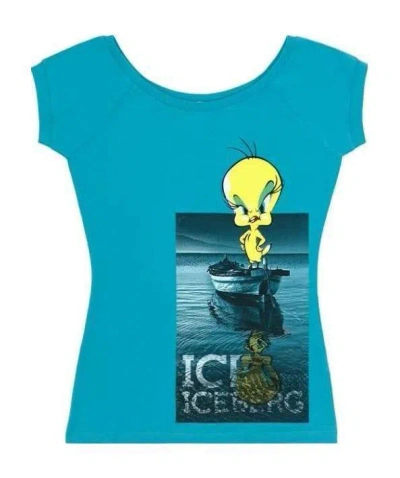 Iceberg T-shirt With Round Neck And Short Sleeves In Blue