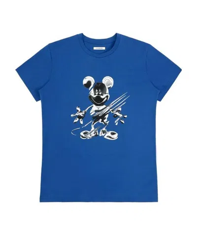 Iceberg T-shirt With Round Neck And Short Sleeves Logo In Blue