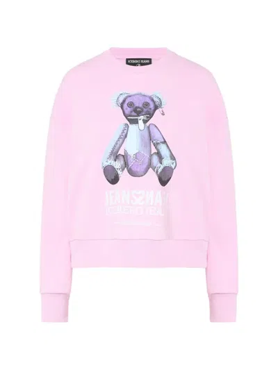 Iceberg Teddy Bear-print Sweatshirt In Pink