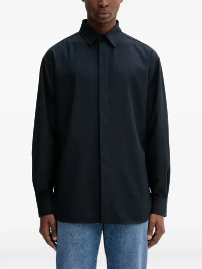 Iceberg Textured Collared Shirt In Blue