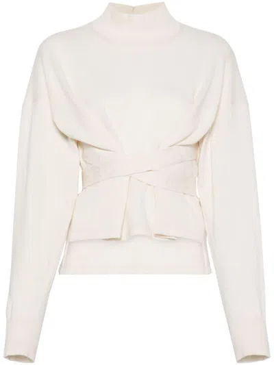 Iceberg Tied-waist Sweater In White