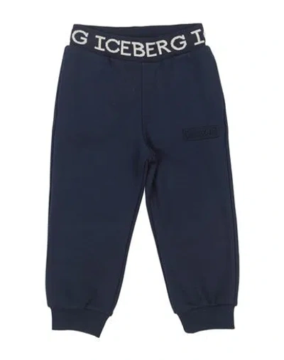 Iceberg Babies'  Toddler Boy Pants Navy Size 5 Cotton, Polyester In Blue