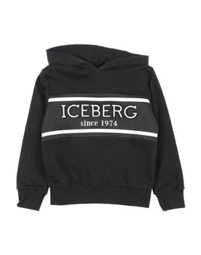 Iceberg Babies'  Toddler Boy Sweatshirt Black Size 6 Cotton, Elastane