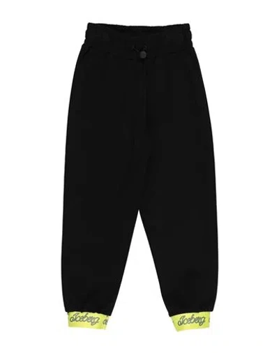 Iceberg Babies'  Toddler Girl Pants Black Size 4 Viscose, Polyamide, Elastane, Polyester