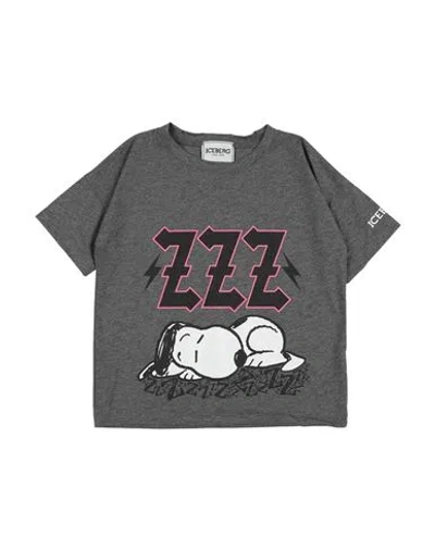 Iceberg Babies'  Toddler Girl T-shirt Grey Size 4 Cotton In Gray
