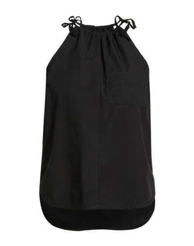 Iceberg Top Tessuto Woman Top Black Size 6 Cotton