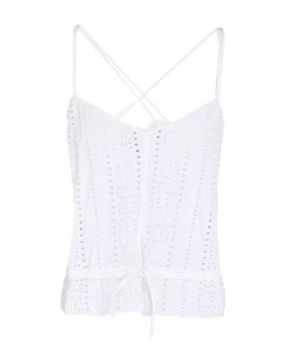 Iceberg Top Tessuto Woman Top White Size 8 Polyester