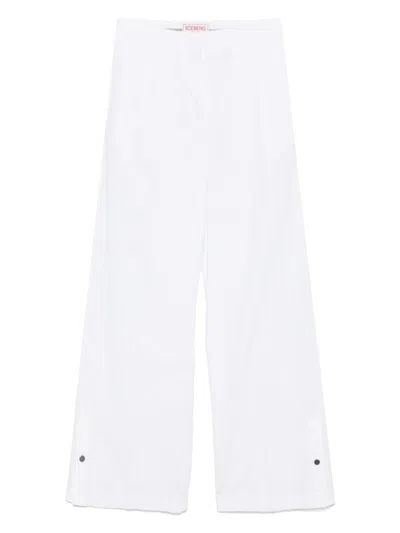 ICEBERG TROUSERS WITH CONCEALED FASTENING AND FUNCTIONAL POCKETS