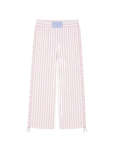 Iceberg Vertical-stripe Drawstring Trousers In Pink