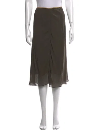 Pre-owned Iceberg Vintage Midi Length Skirt In Brown