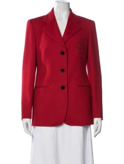 Pre-owned Iceberg Vintage Virgin Wool Blazer In Red