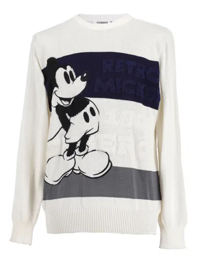Pre-owned Iceberg Vintage X Disney Rare Sweater In White