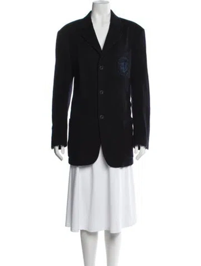 Pre-owned Iceberg Virgin Wool Coat In Black