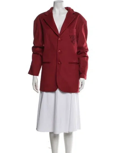 Pre-owned Iceberg Virgin Wool Coat In Red