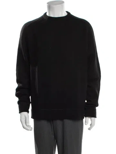 Pre-owned Iceberg Virgin Wool Crew Neck Pullover In Black